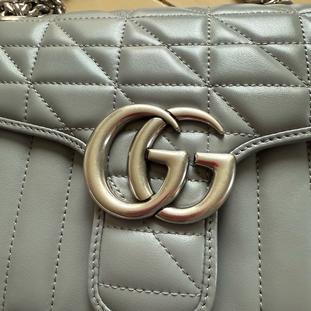 Lot of 2X ‼️Gucci Gray Marmont crossbody & Prada crossbody purse 💖 - Picture 12 of 16